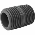 Bsc Preferred Thick-Wall Dark Gray PVC Pipe Nipple for Water Fully Threaded 1/2 NPT 4882K13